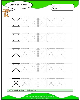 okul öncesi çizgi çalışma sayfaları